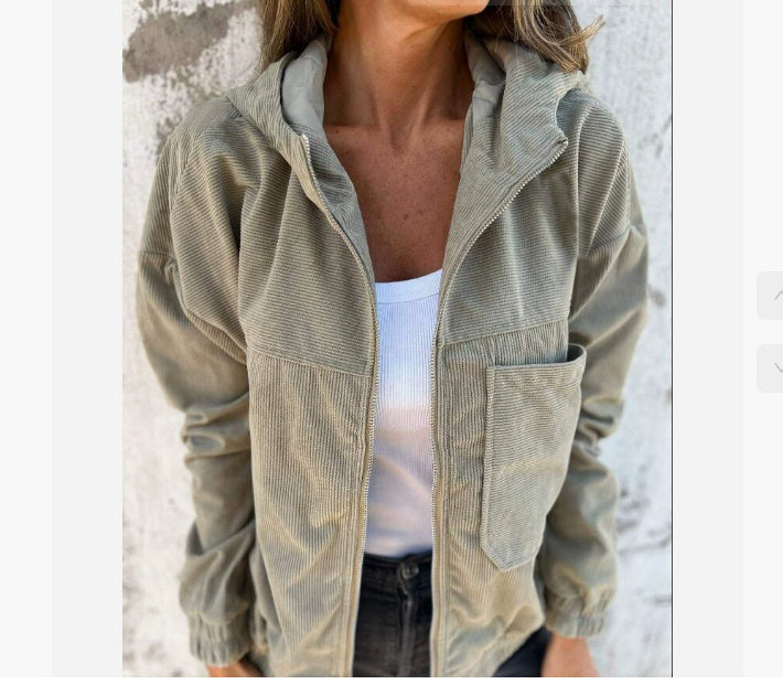 Veste avec fermeture éclair et poches, style décontracté parfait pour un usage quotidien.